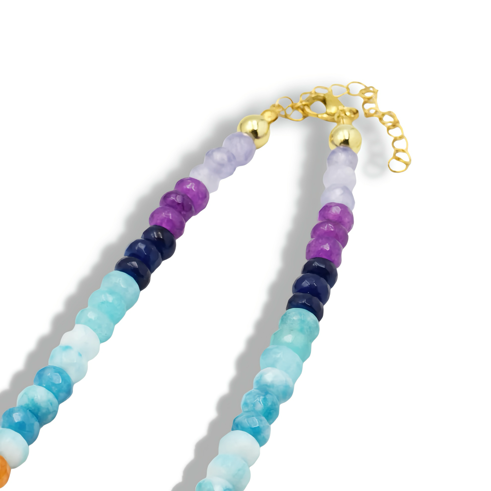 Colorful Gemstone with Pearl