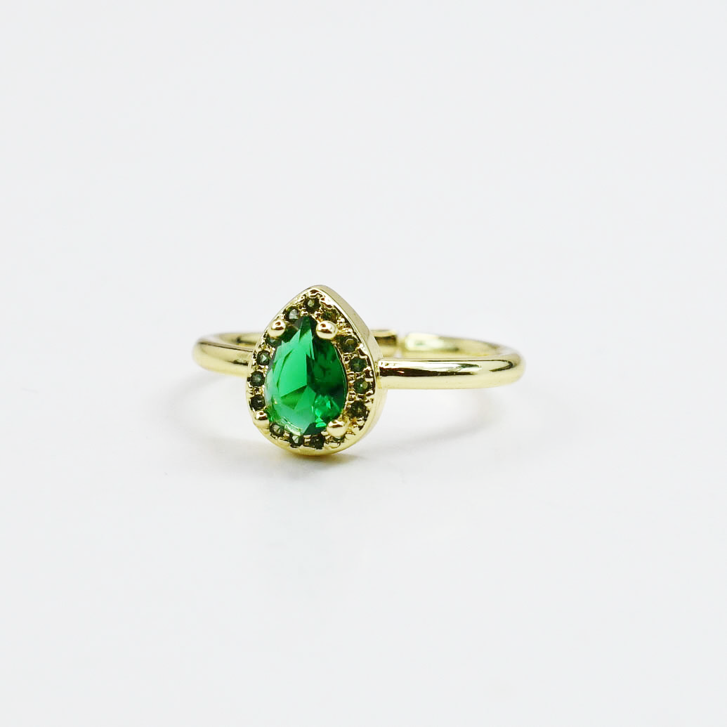 Emerald Drop Ring
