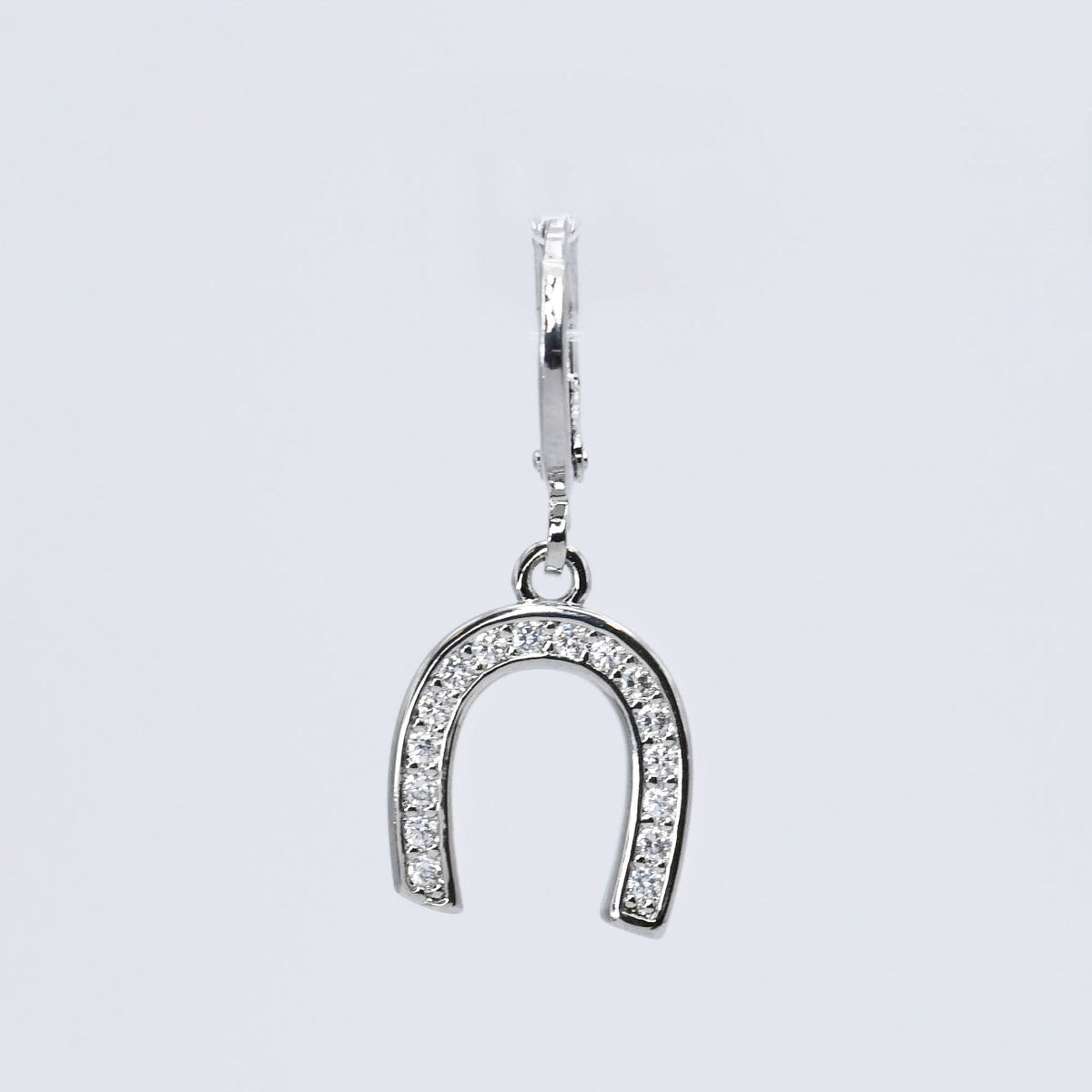 Glam Horseshoe Silver Charm