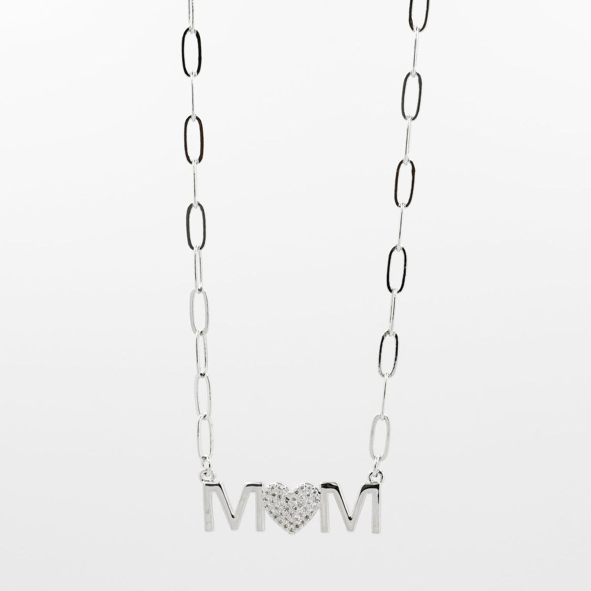 Mom Heart Silver