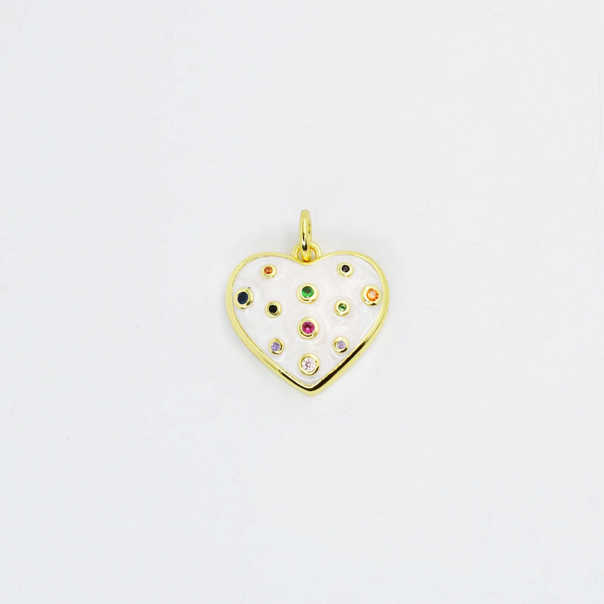 Multi Dot Heart Charm CH-177