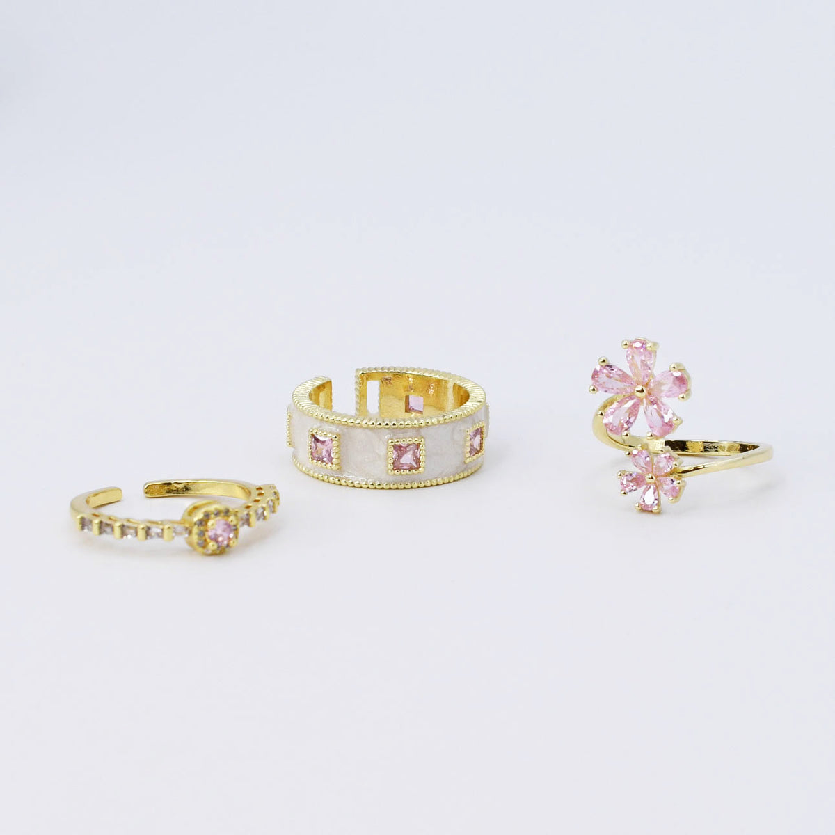 Pretty In Pink Ring Set