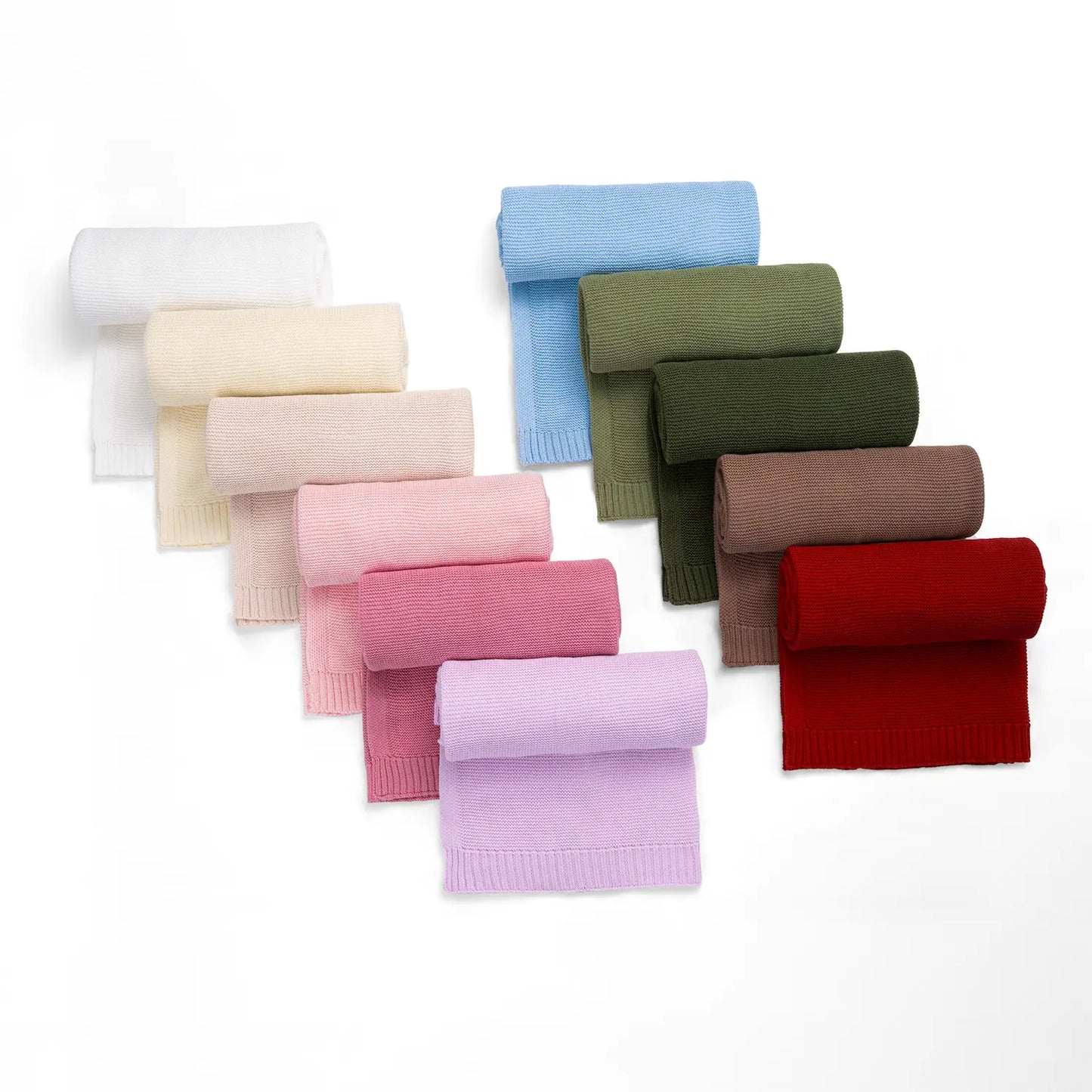 Classic Knit Cotton Baby Blanket in Rose Pink