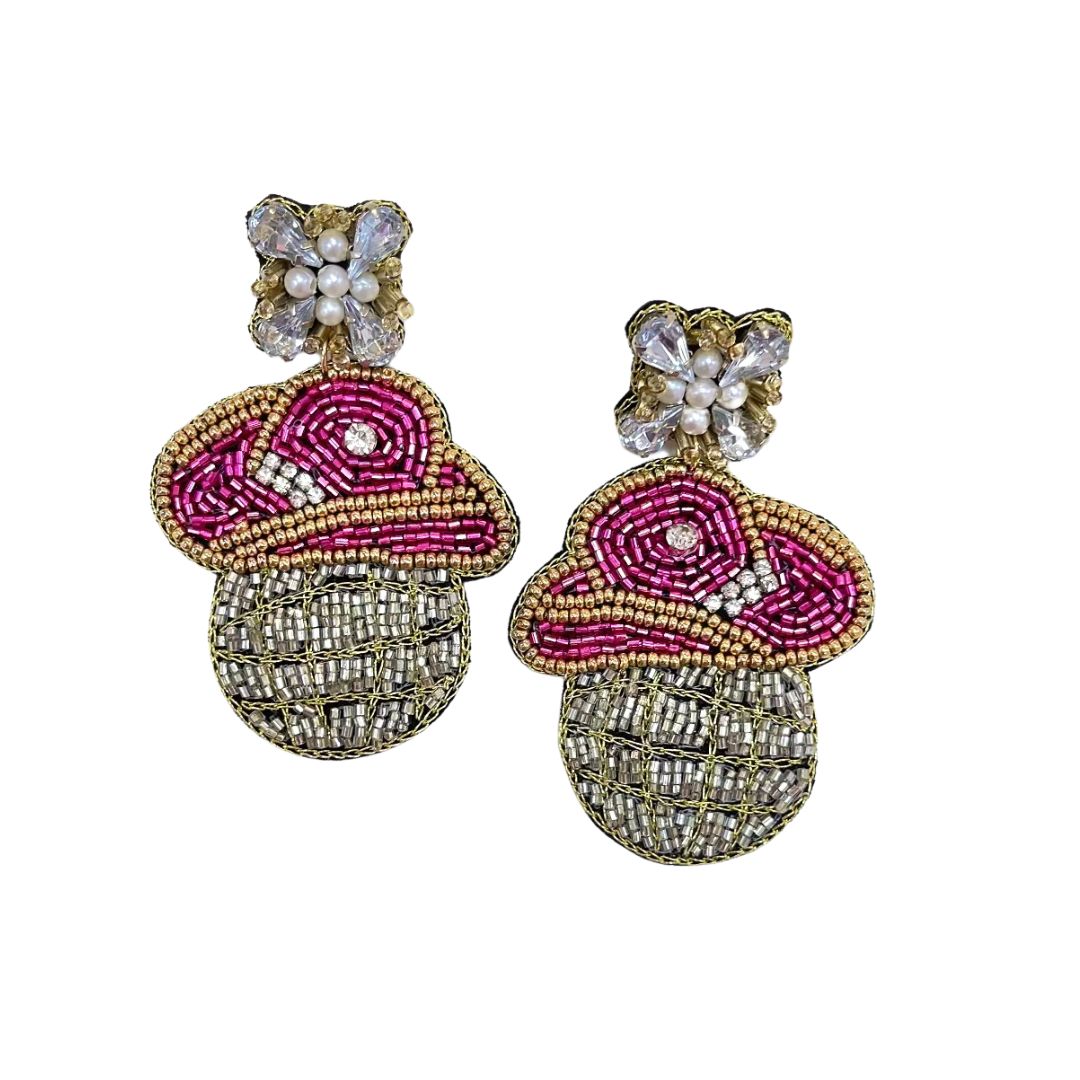 Disco Cowgirl Beaded Earrings