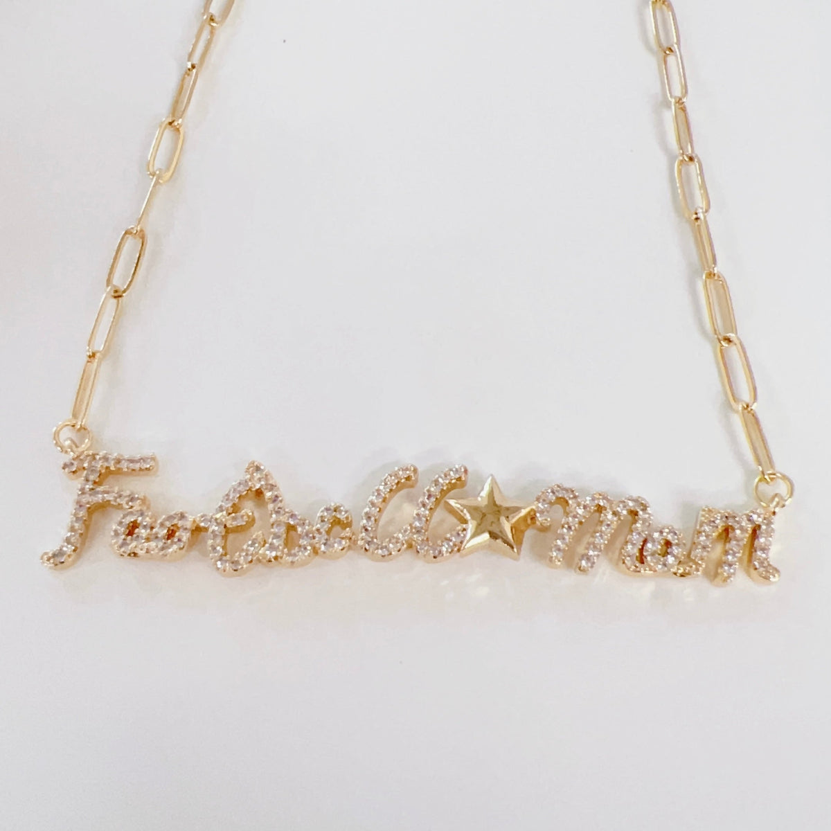 Football Mom Gold Necklace T37