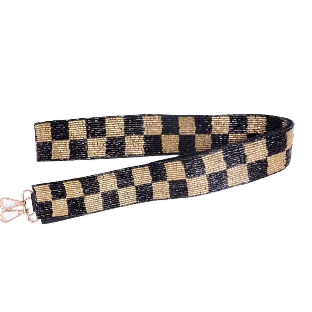 Checkered Gold/Black Strap