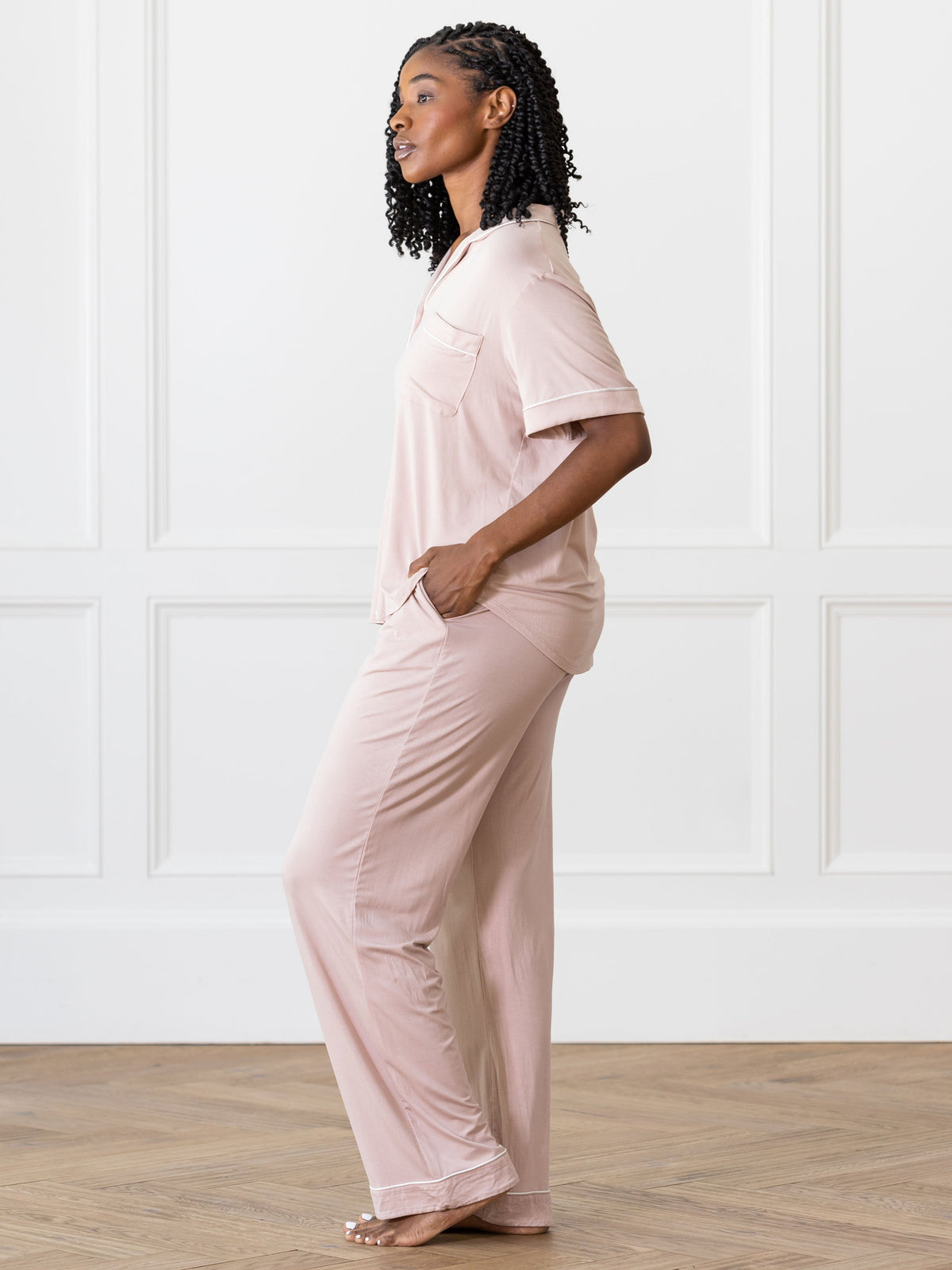 Women's Bamboo Stretch-Knit Short Sleeve Pajama Top (Collective)
