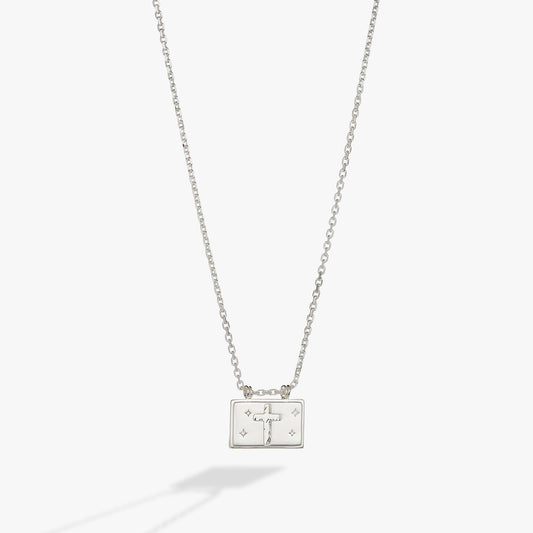 Hidden Message Cross Affirmation Necklace