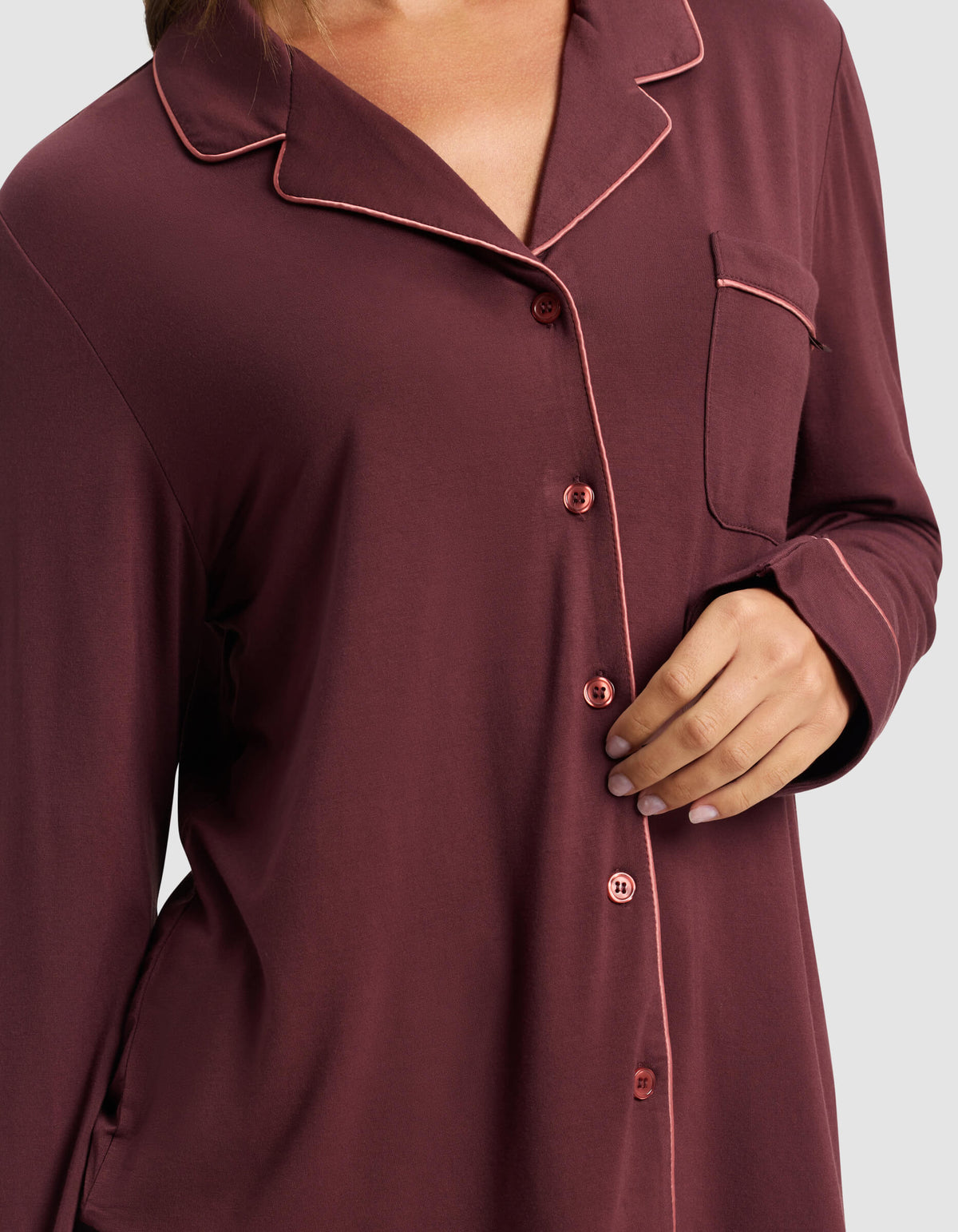Women's Bamboo Stretch-Knit Long Sleeve Pajama Top (Collective)