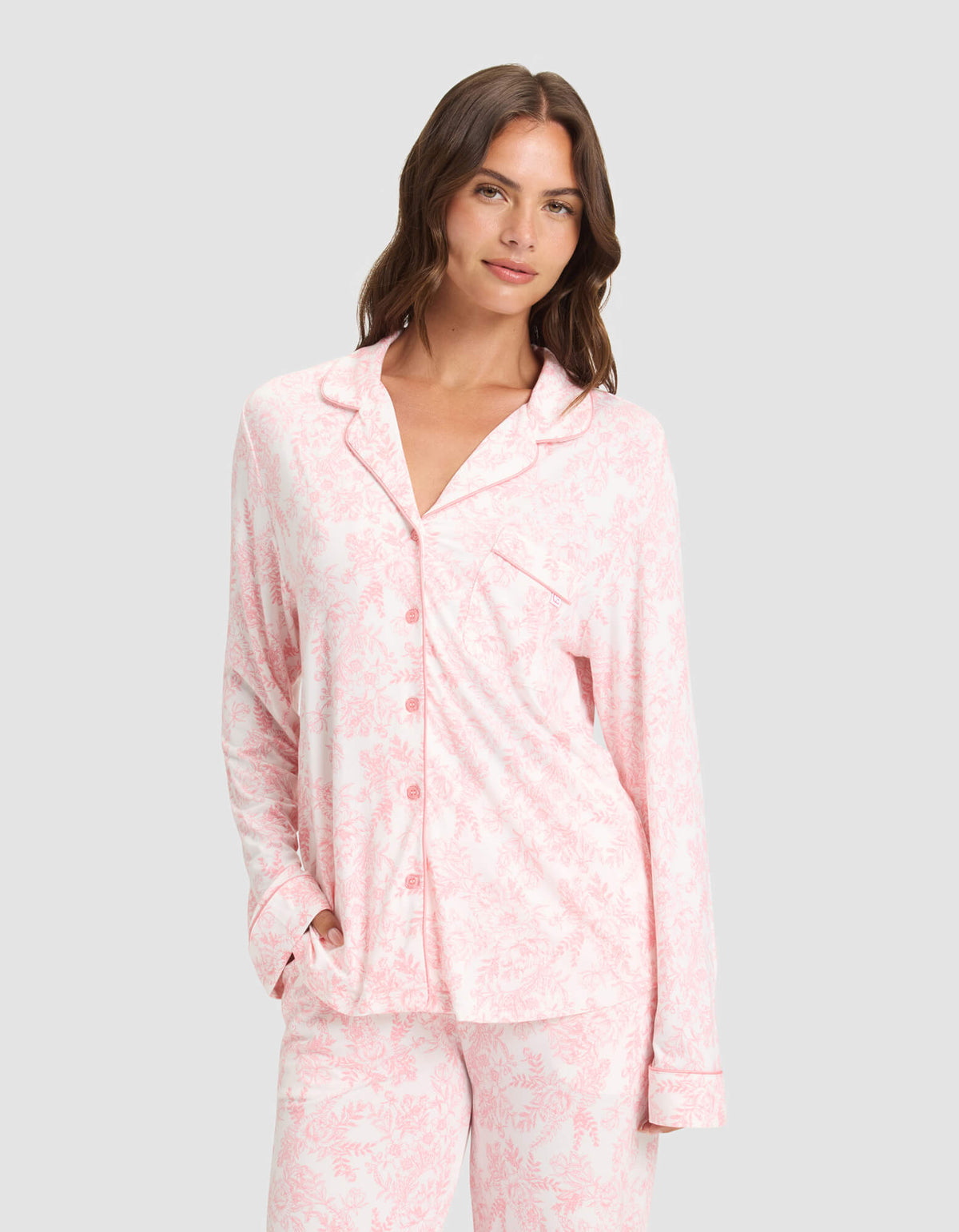 Women's Bamboo Stretch-Knit Long Sleeve Pajama Top (Collective)