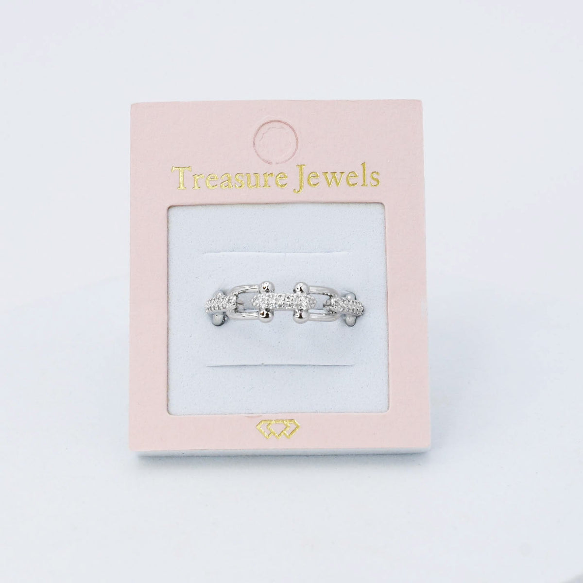 Crystal Fancy Link Silver