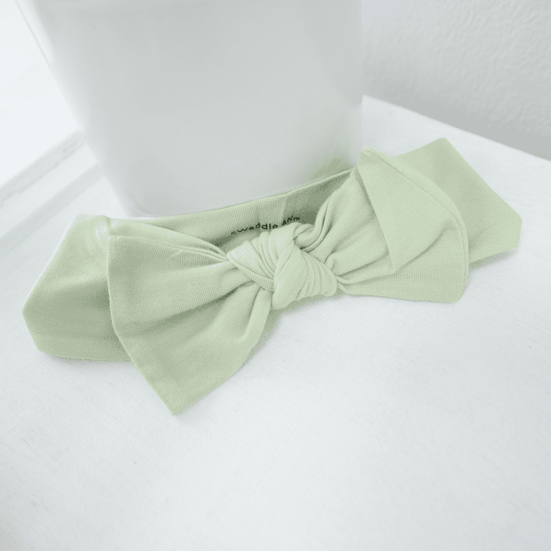 Baby Bows in Sage Green