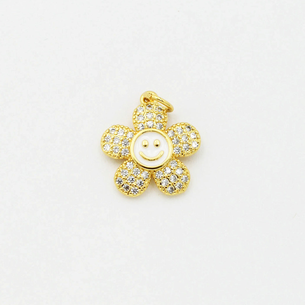 Smiley Flower Charm
