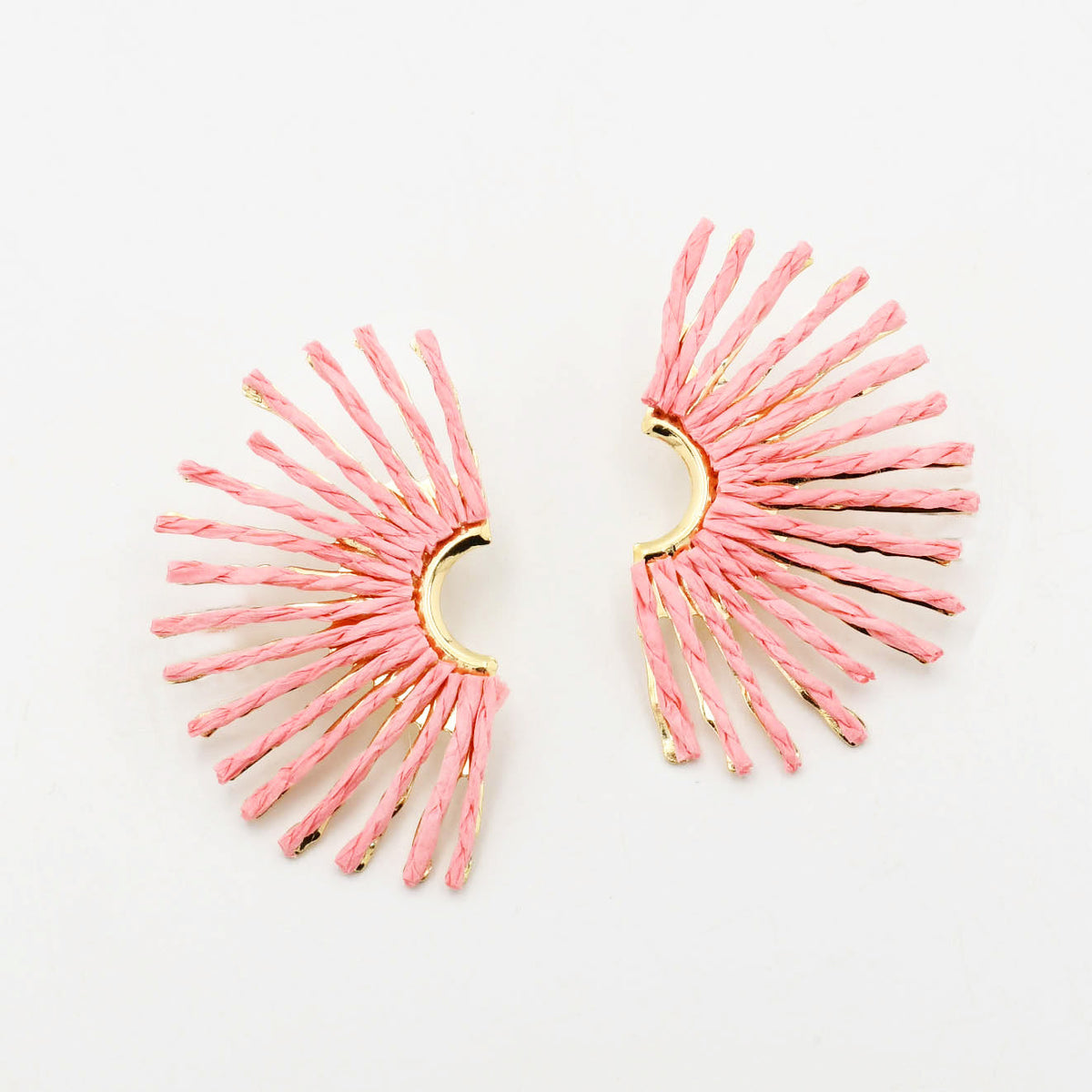Light Pink Raffia Fan