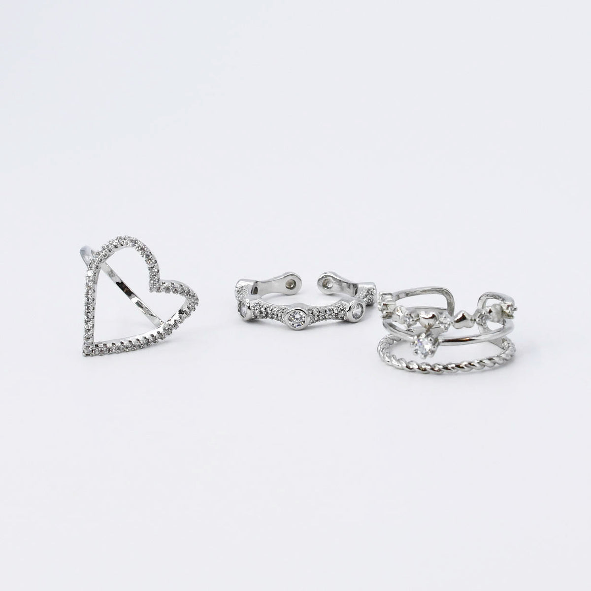 Love Silver Ring Set