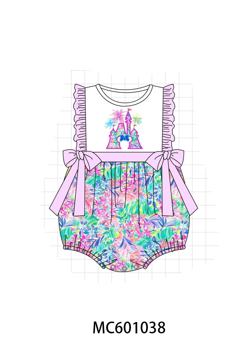 Pink Castle Applique Bubble