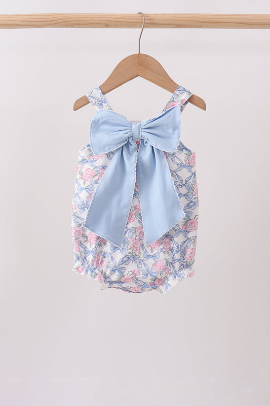 Blue Floral Bow Bubble