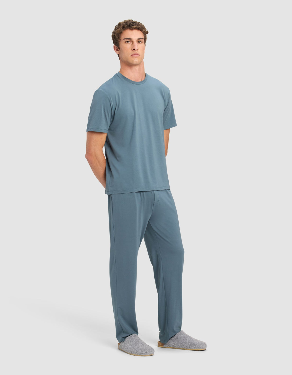 Men's First Layer Pajama Short Sleeve Tee & Pant Set
