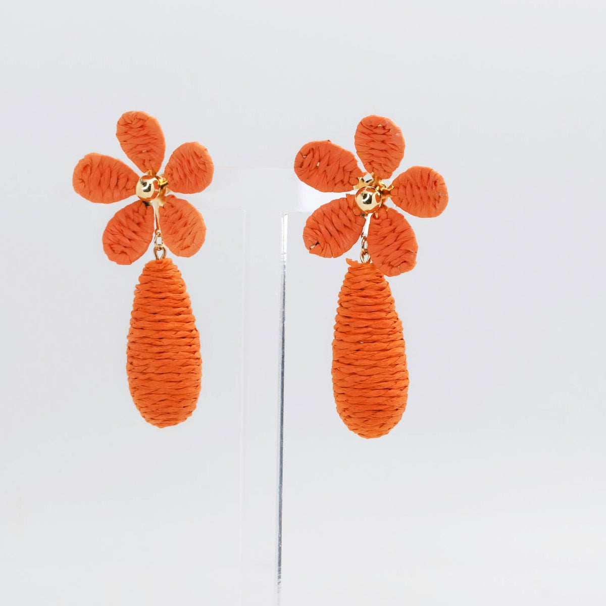 Orange Raffia Flower