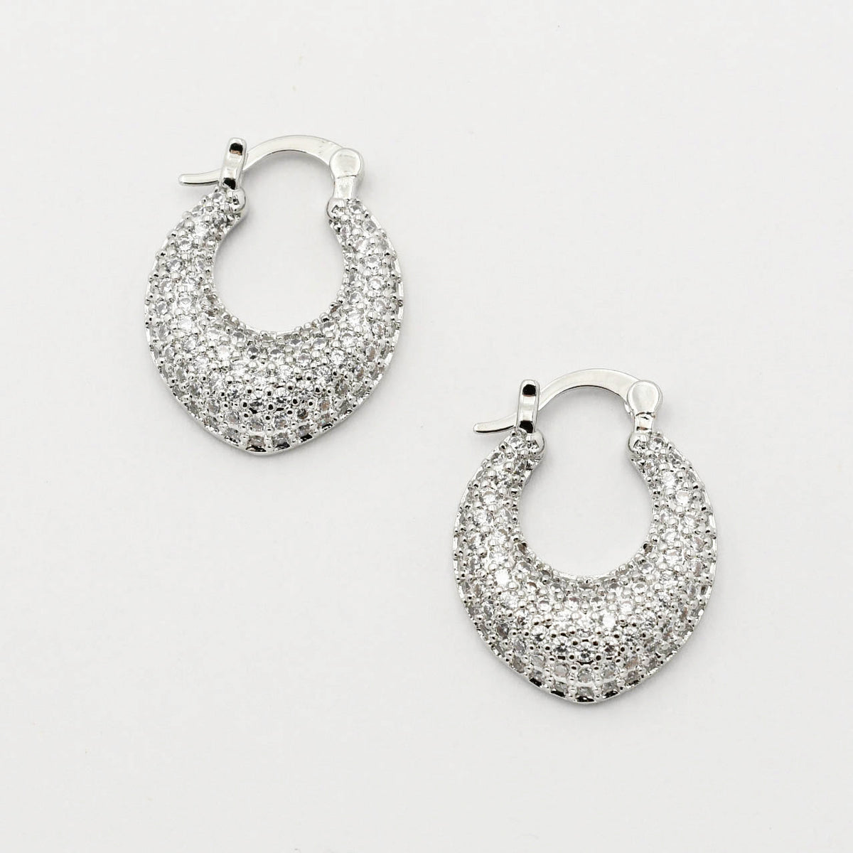 Pave Silver Loop