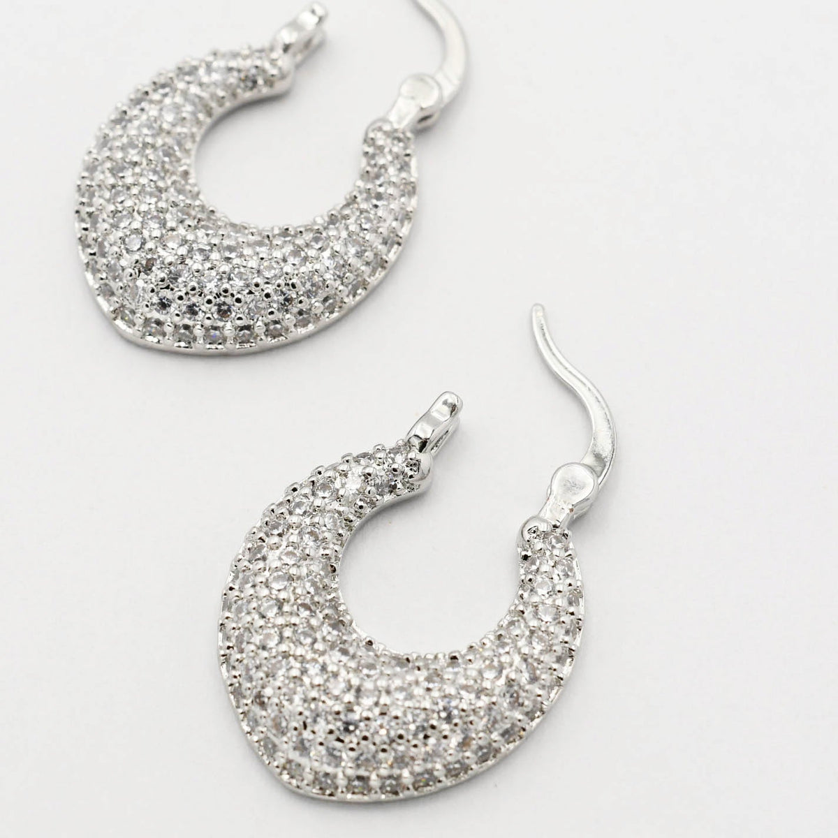 Pave Silver Loop