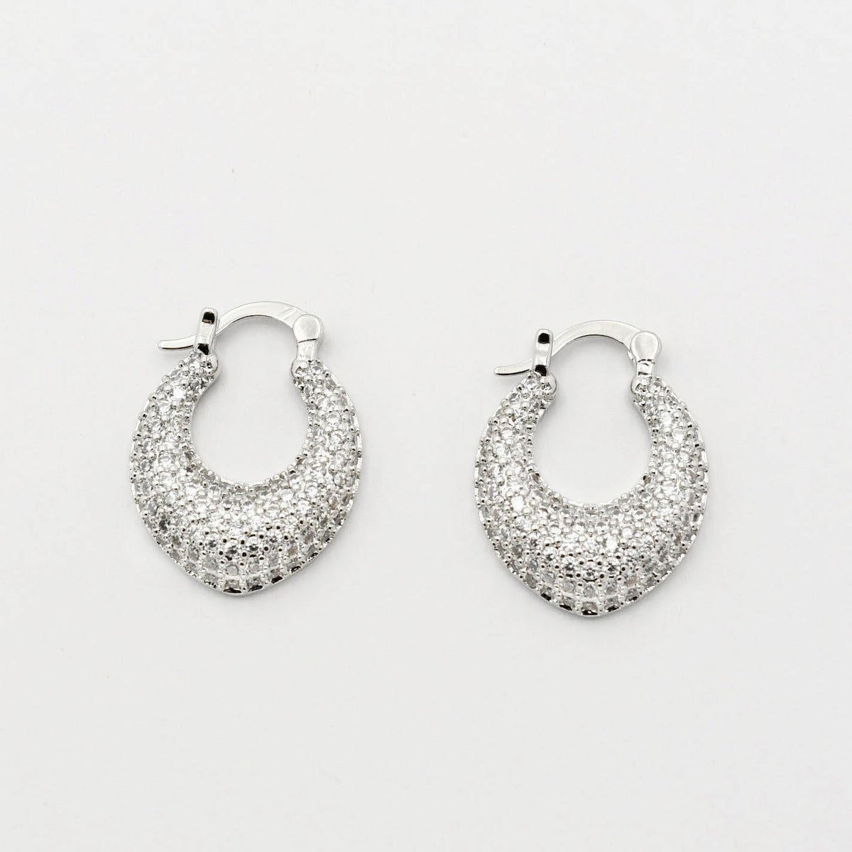 Pave Silver Loop