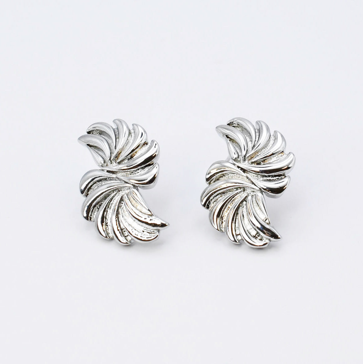 Pinwheel Silver Earring