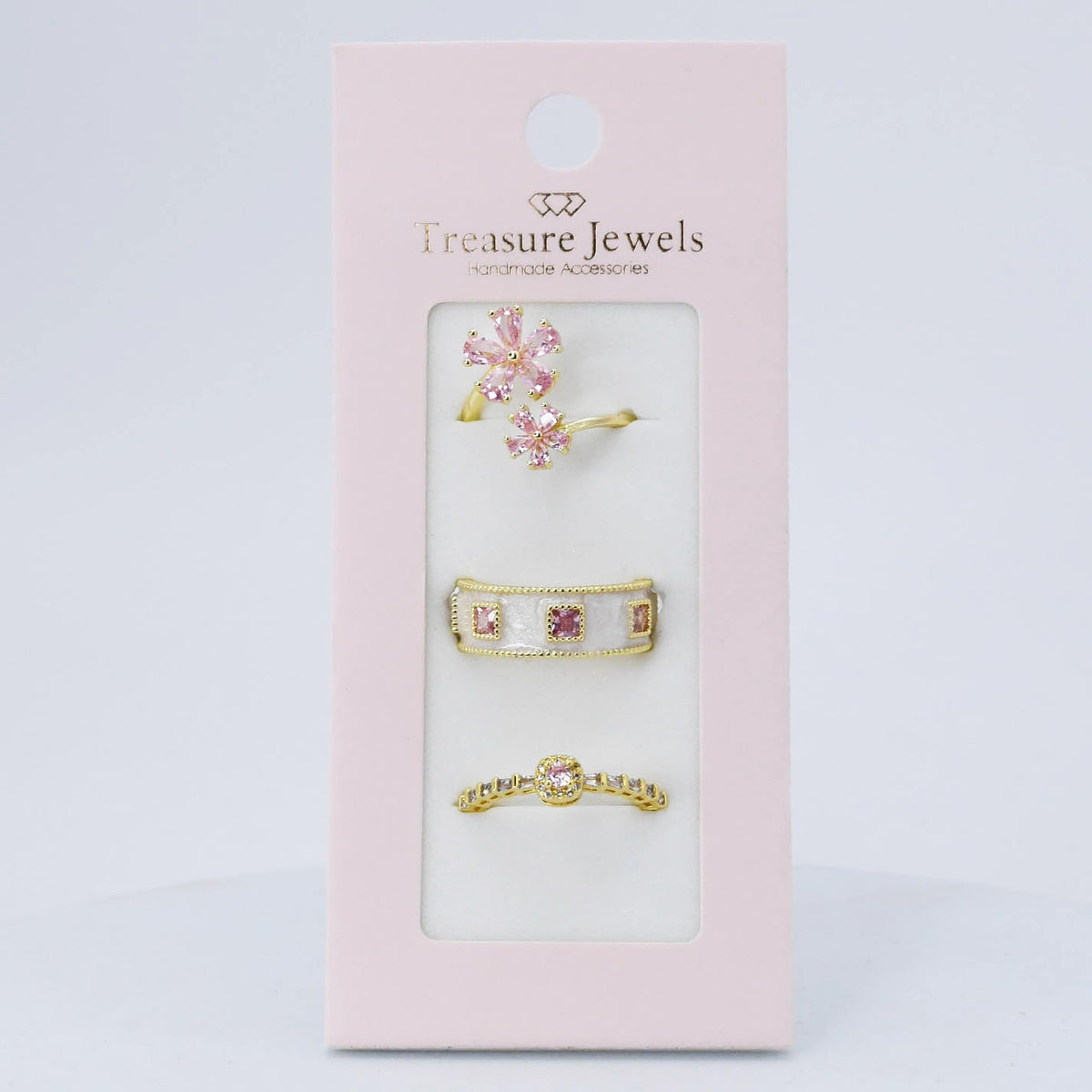 Pretty In Pink Ring Set
