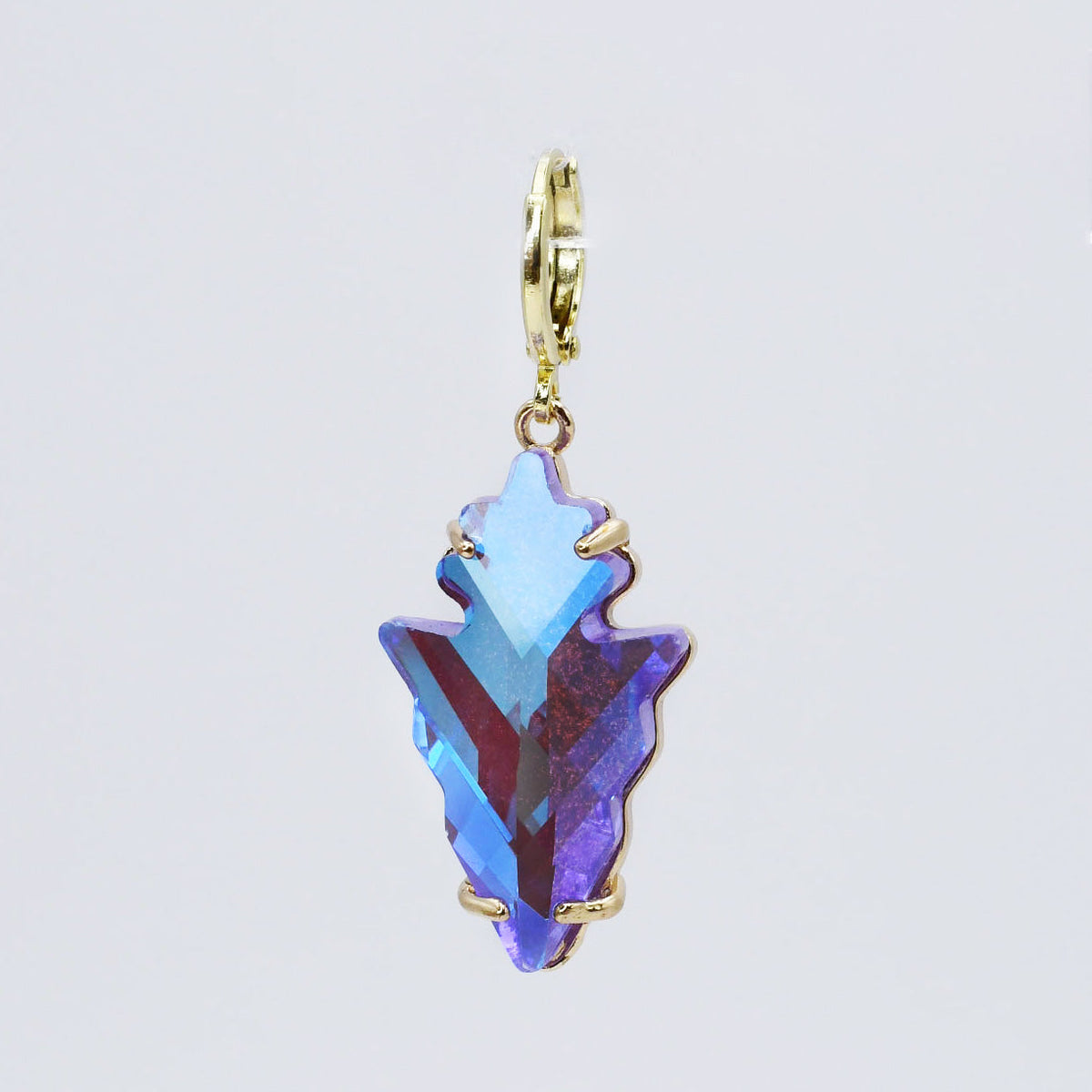 Purple Spike Stone Charm