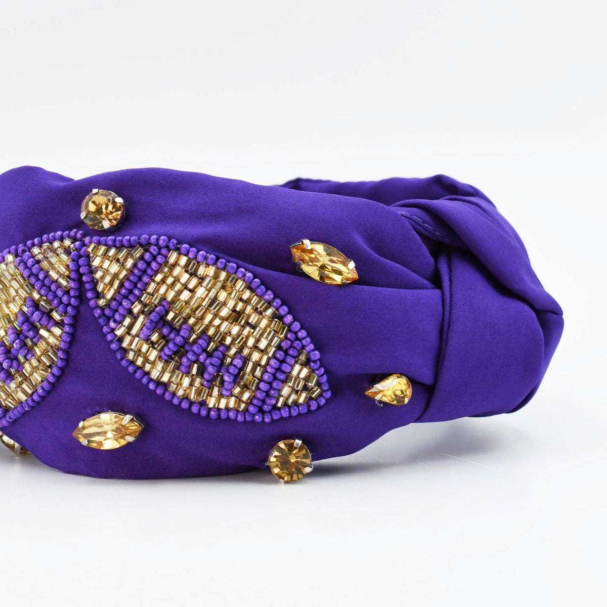 Purple/Gold Football Headband U41