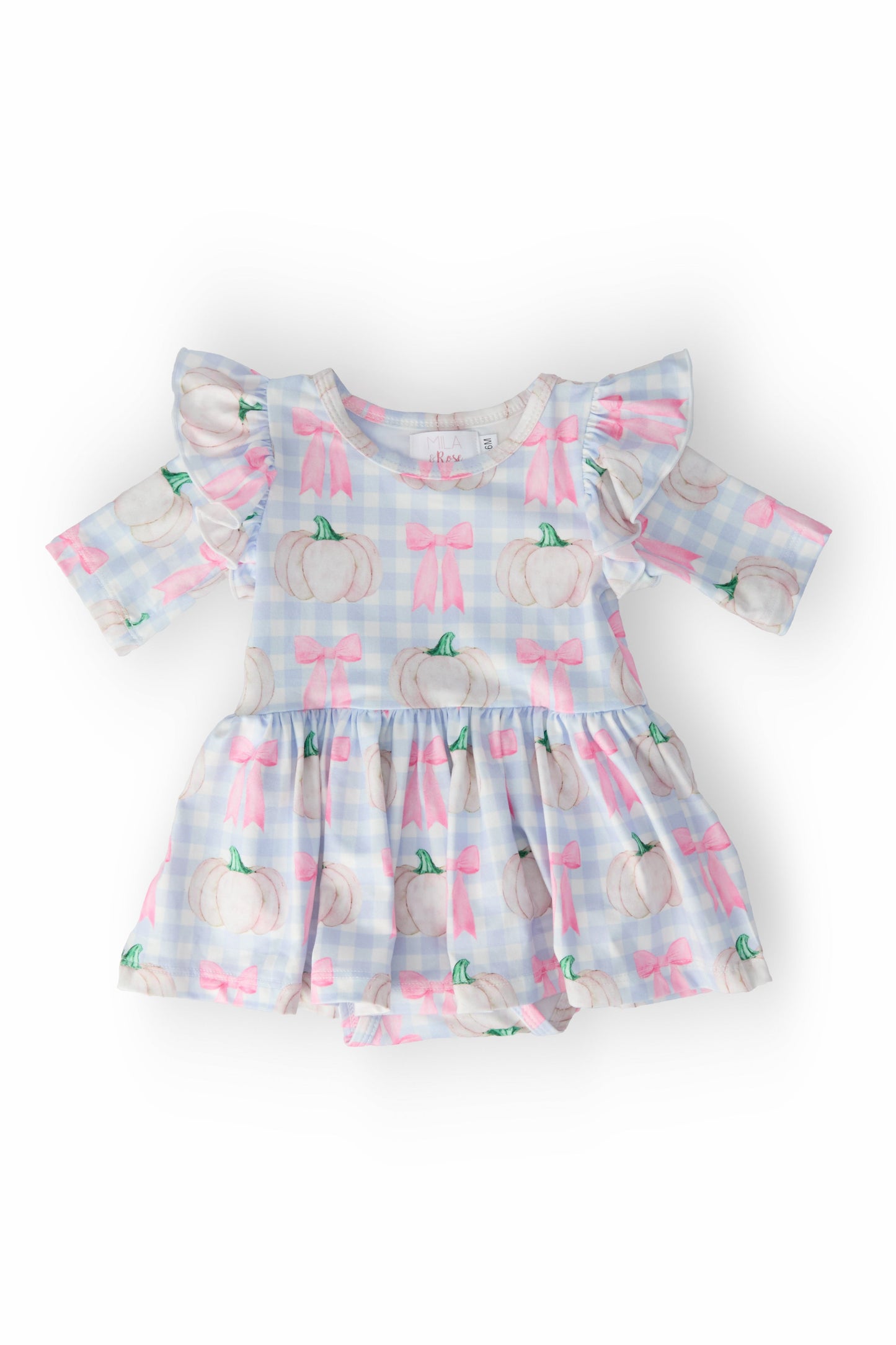 SALE Pumpkin Picnic Twirl Flutter Bodysuit