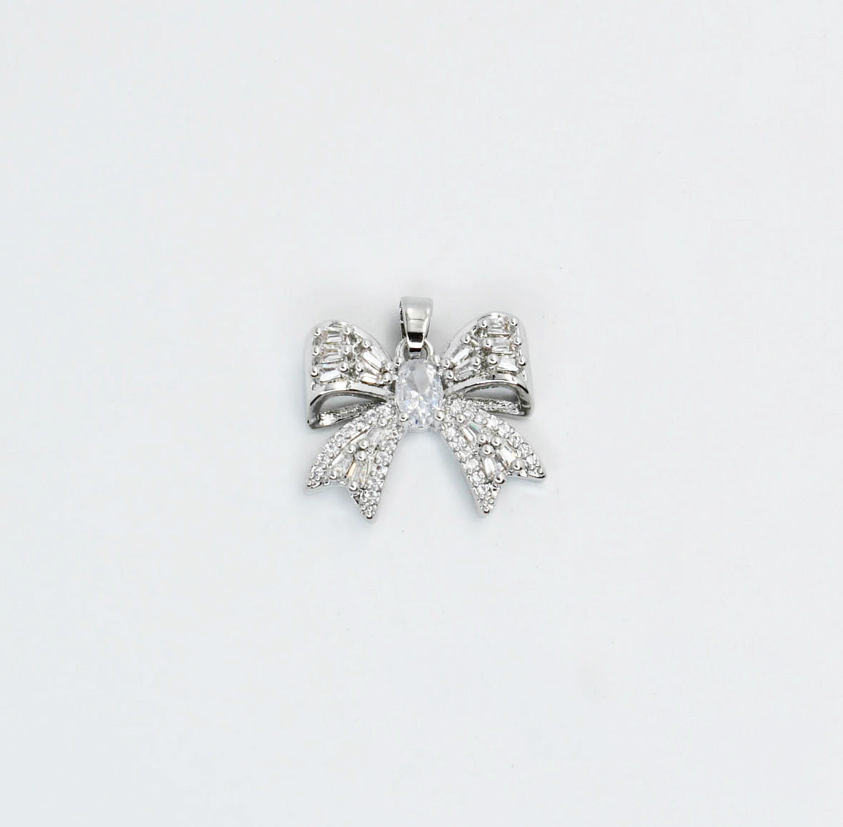 Silver Big Bow Charm CH-50