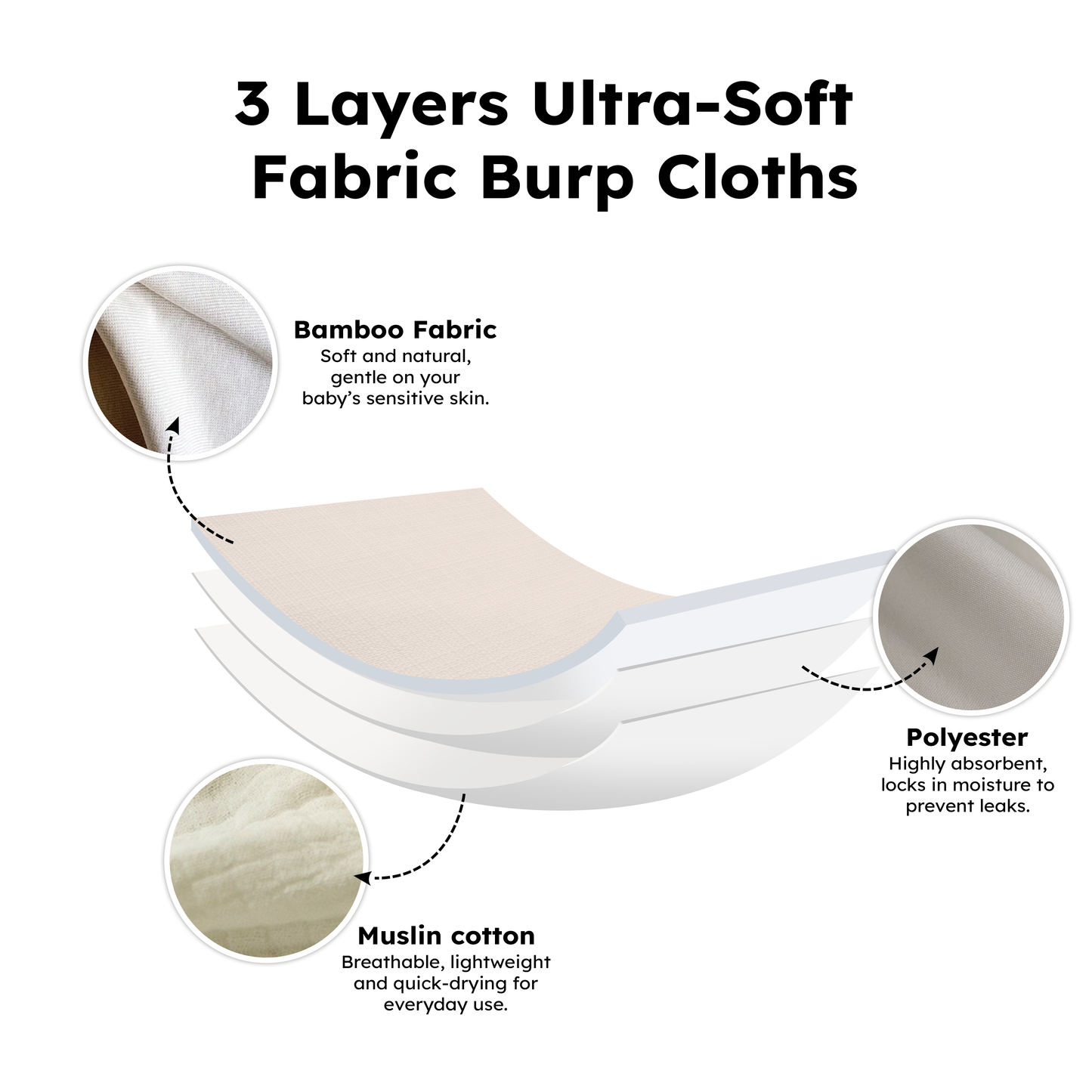 Burp Cloths in Pink Tint