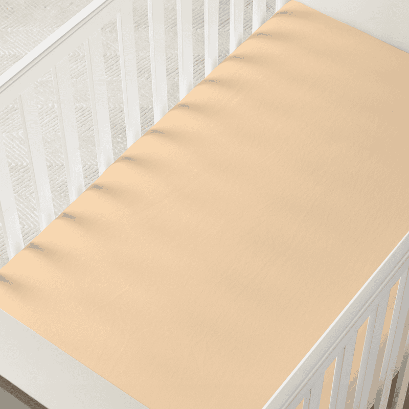 Bamboo Crib Sheet in Peach Fuzz