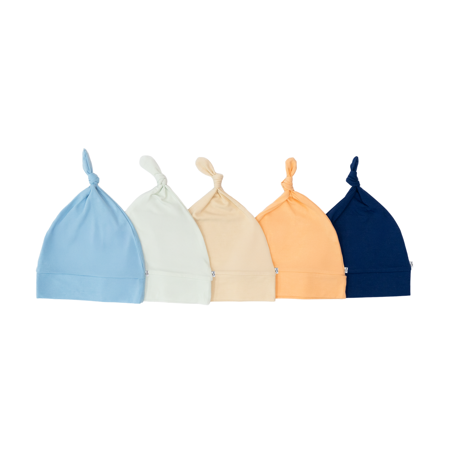 Baby Knotted Cap in Blue Depths