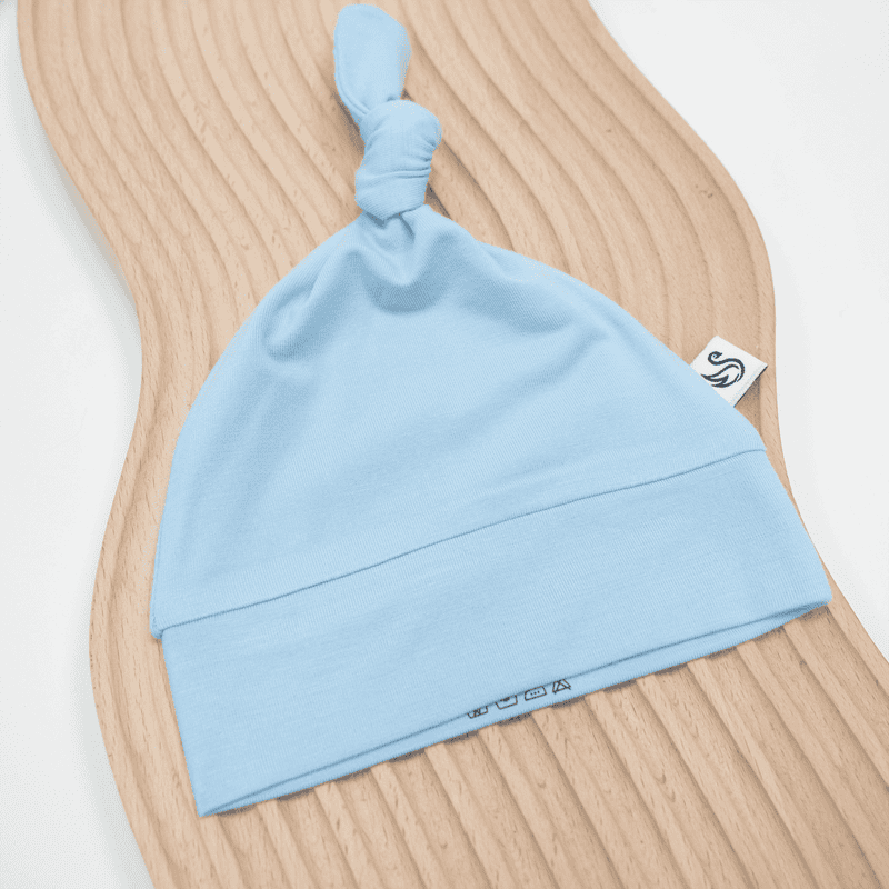 Baby Knotted Cap in Blue Bell