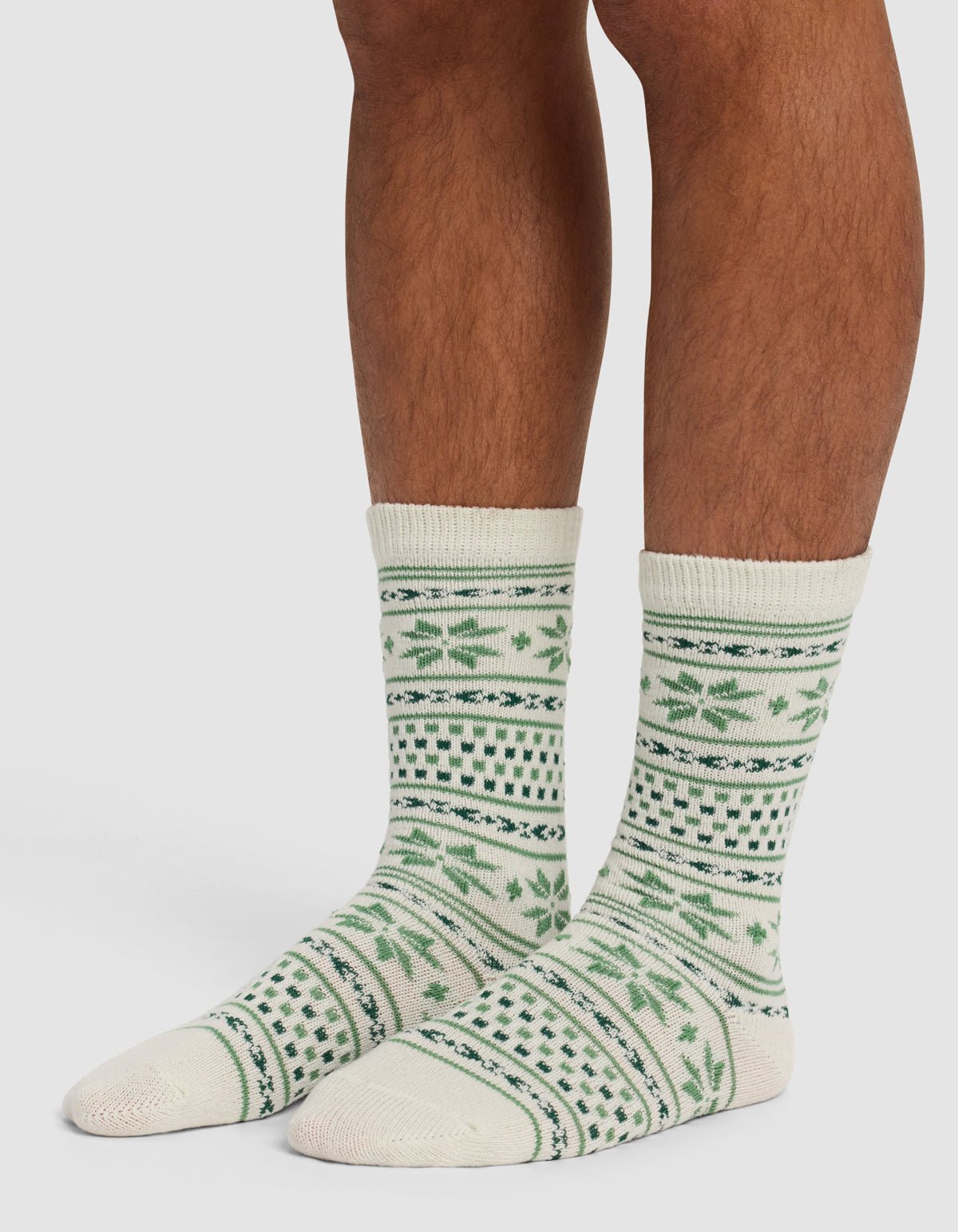 Snowflake Plush Lounge Calf Sock