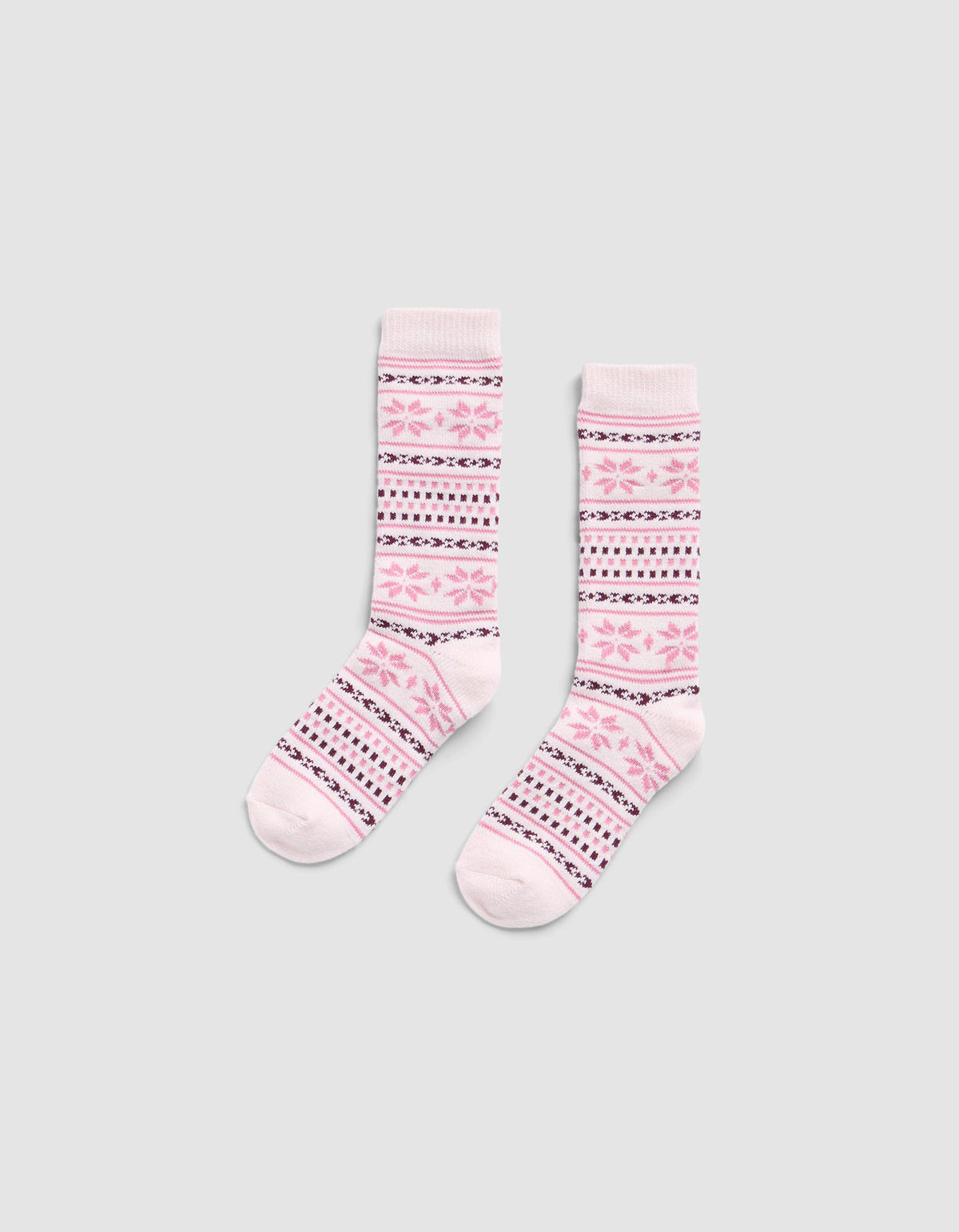 Snowflake Plush Lounge Calf Sock