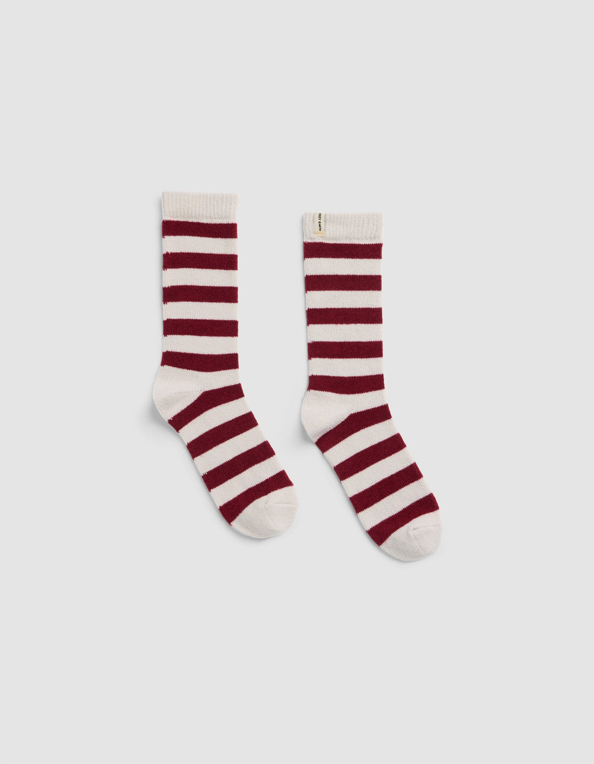 Striped Plush Lounge Calf Sock