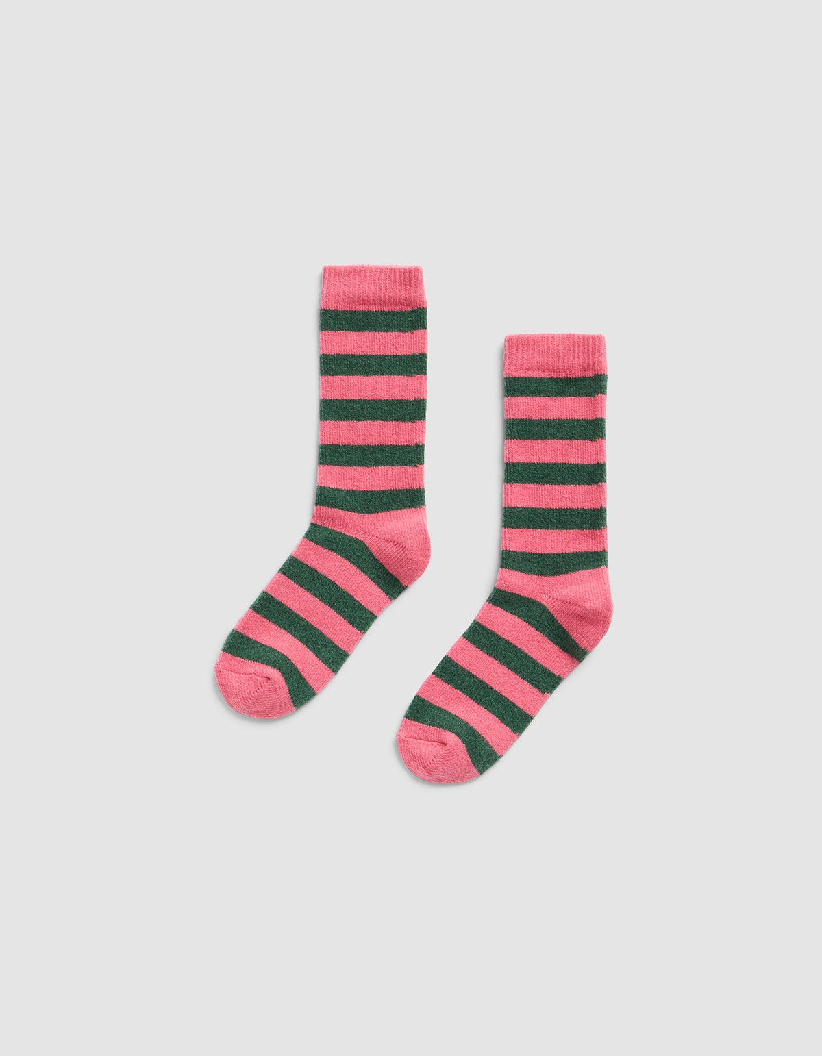 Striped Plush Lounge Calf Sock