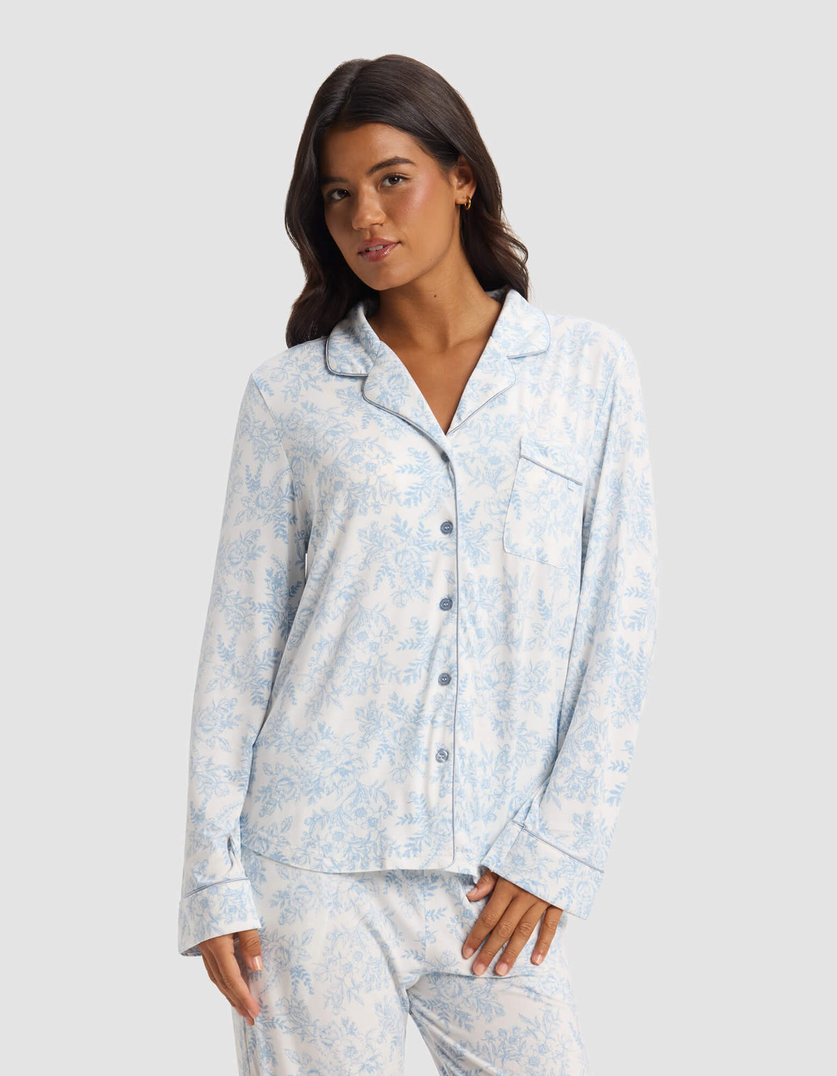 Women's Bamboo Stretch-Knit Long Sleeve Pajama Top (Collective)