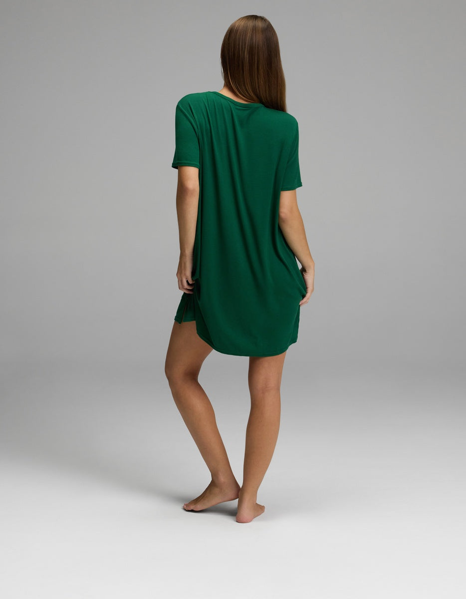 Women's Bamboo Rib-Knit Boyfriend Sleep Dress