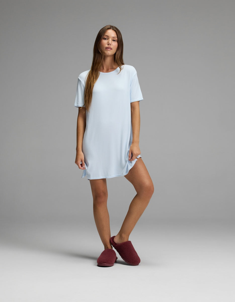Women's Bamboo Rib-Knit Boyfriend Sleep Dress