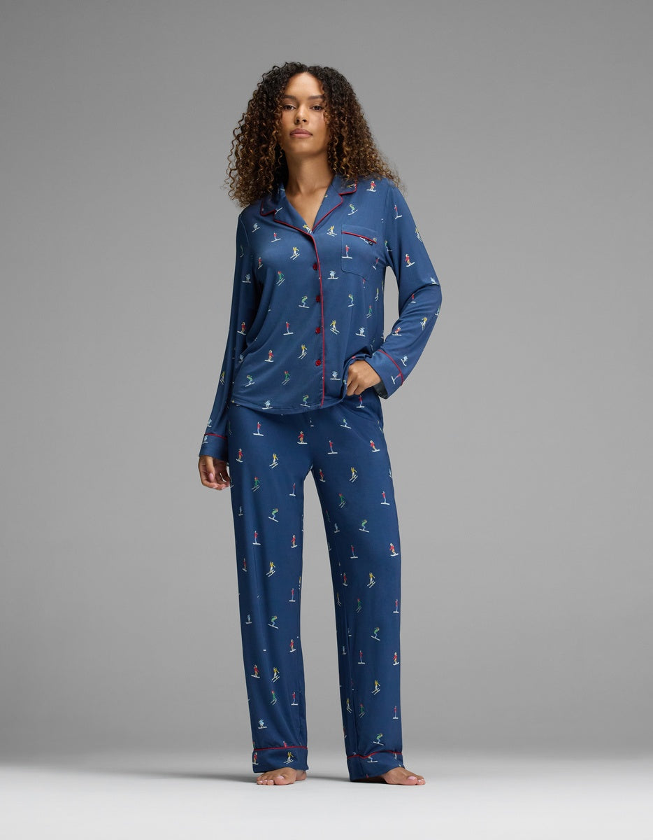 Women's Bamboo Stretch-Knit Long Sleeve Pajama Top - Petite