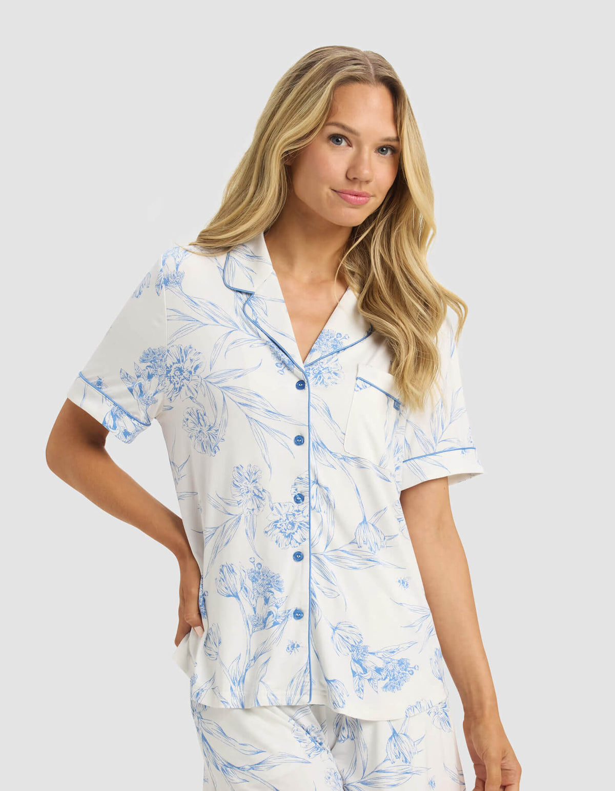 Women's Bamboo Stretch-Knit Short Sleeve Pajama Top (Collective)