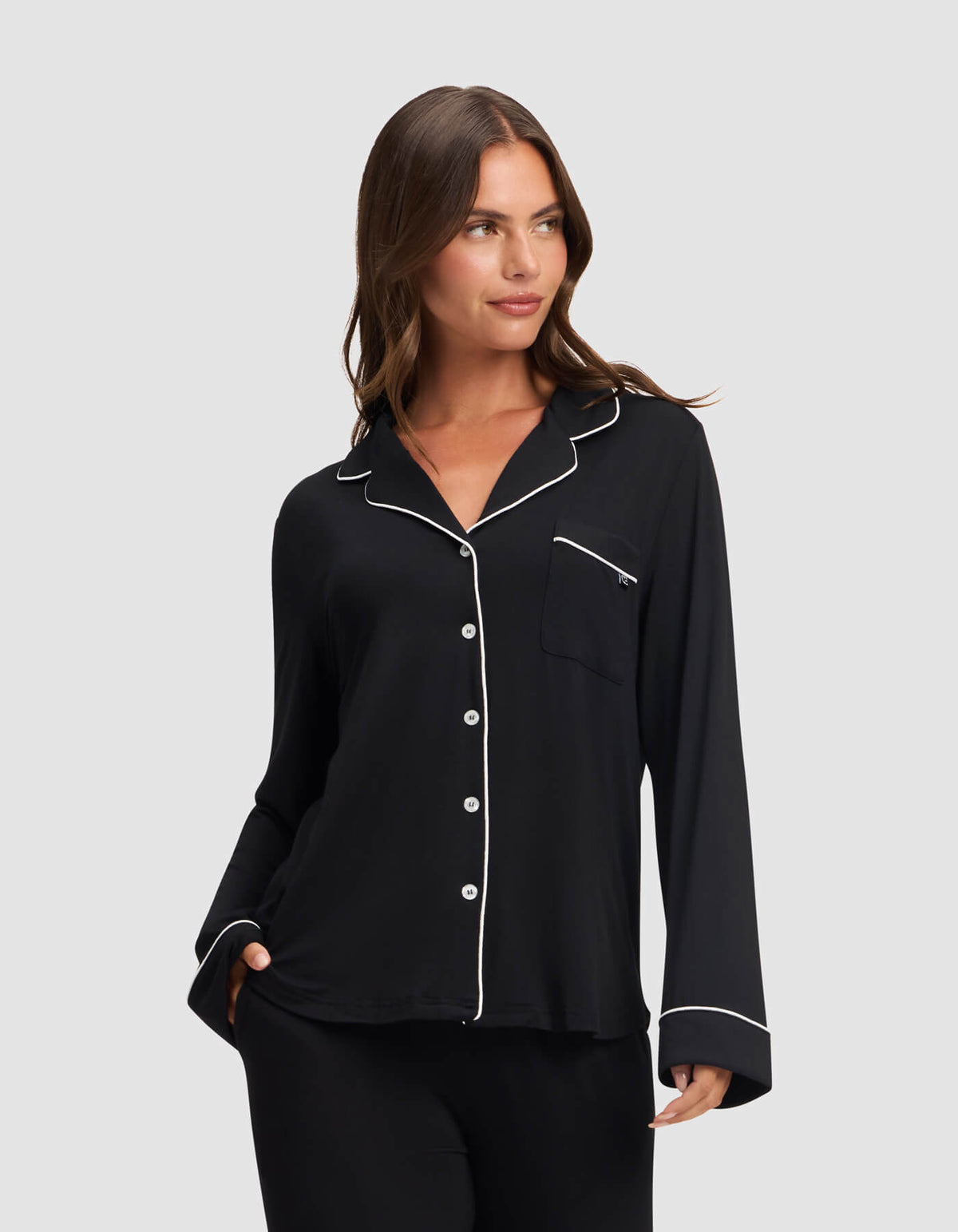 Women's Bamboo Stretch-Knit Long Sleeve Pajama Top (Collective)