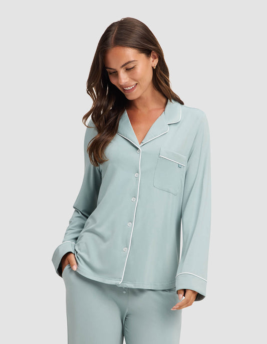 Women's Bamboo Stretch-Knit Long Sleeve Pajama Top (Collective)
