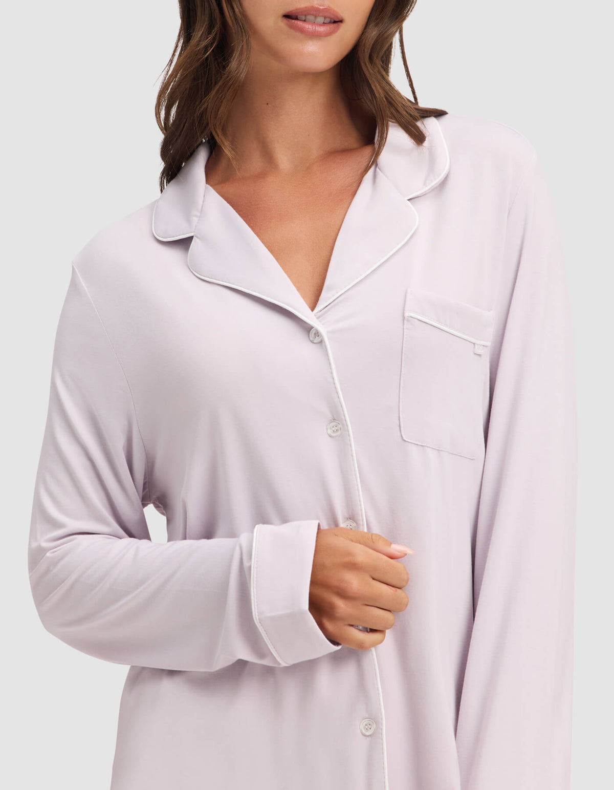 Women's Bamboo Stretch-Knit Long Sleeve Pajama Top (Collective)