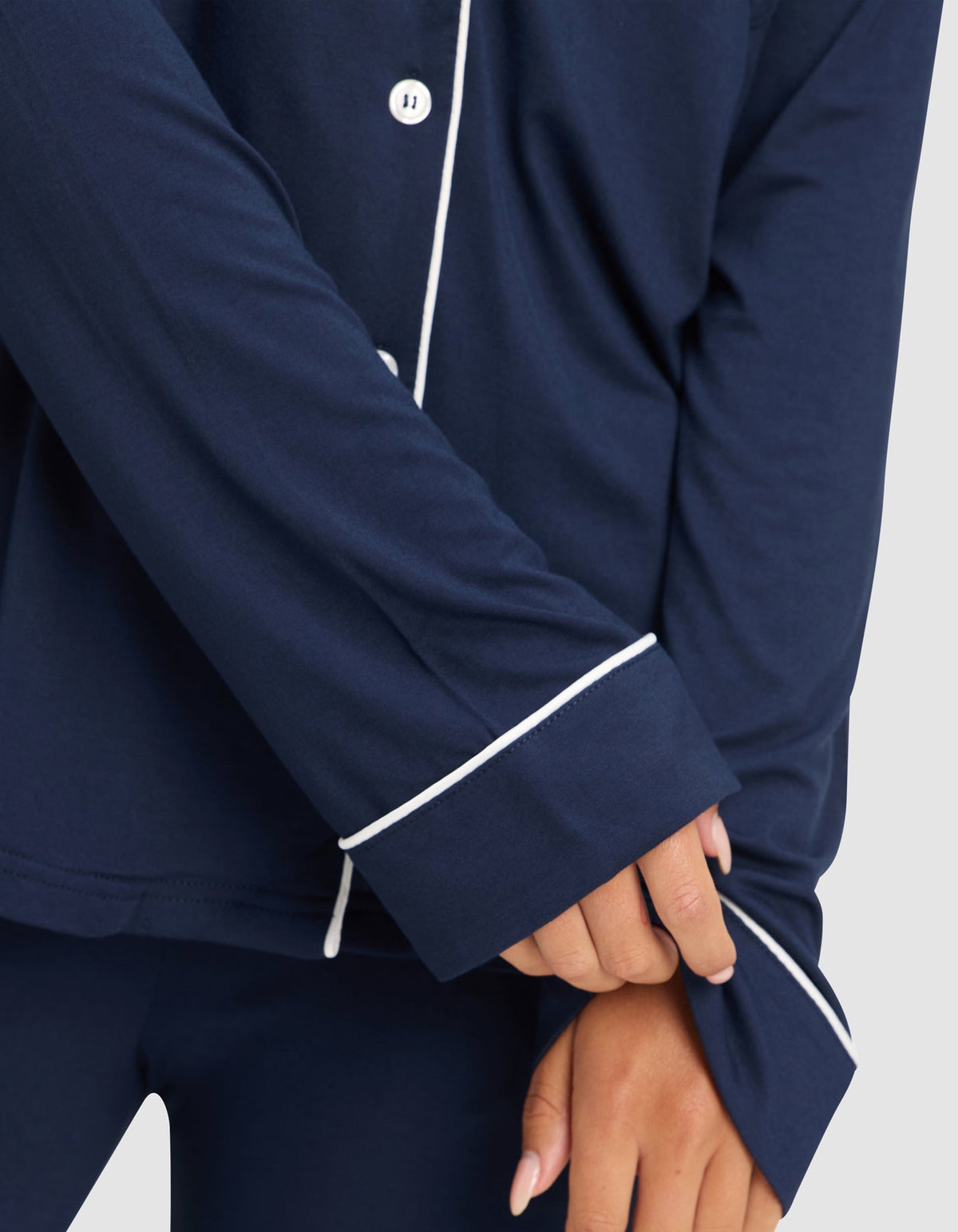 Women's Bamboo Stretch-Knit Long Sleeve Pajama Top - Tall