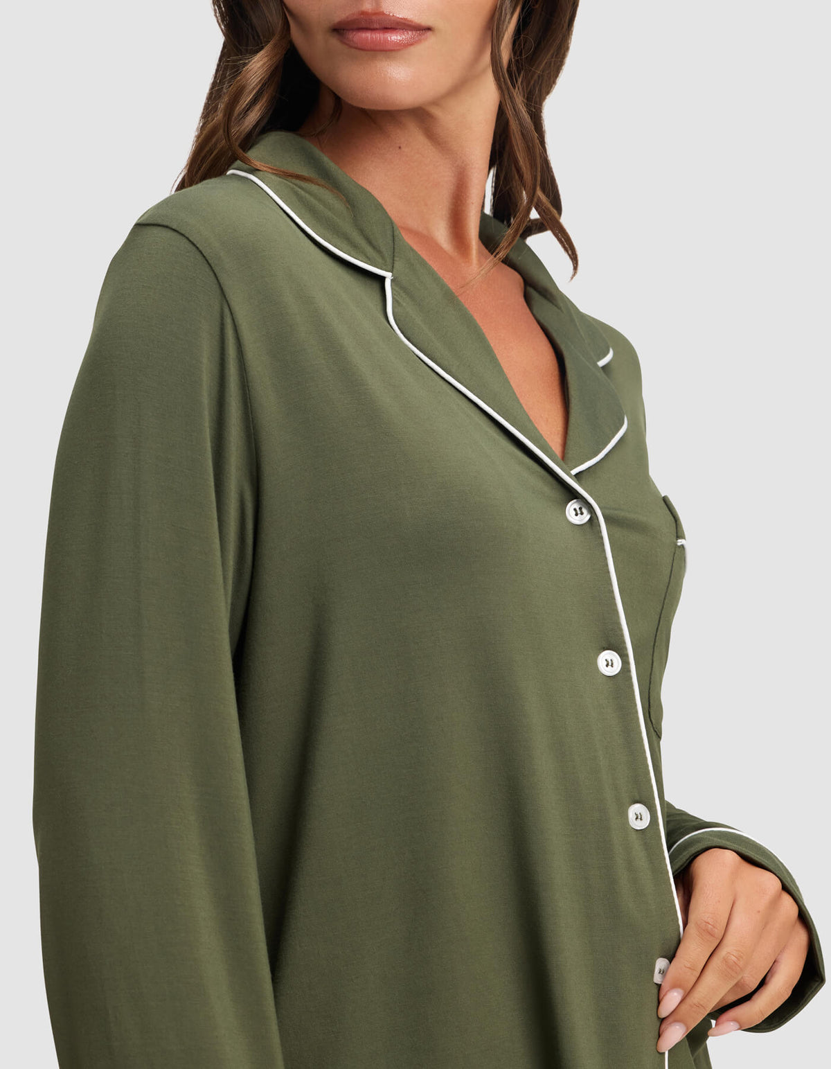 Women's Bamboo Stretch-Knit Long Sleeve Pajama Top (Collective)